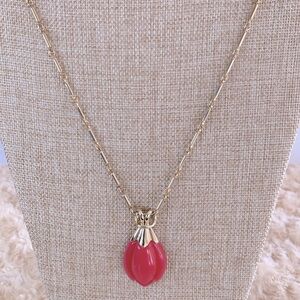 Vintage 70’S Sarah Coventry Pink Tulip Double Choice Necklace Set